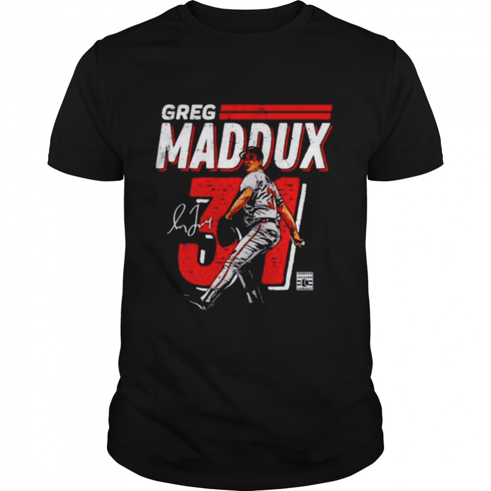 Atlanta Braves Greg Maddux dash signature shirts