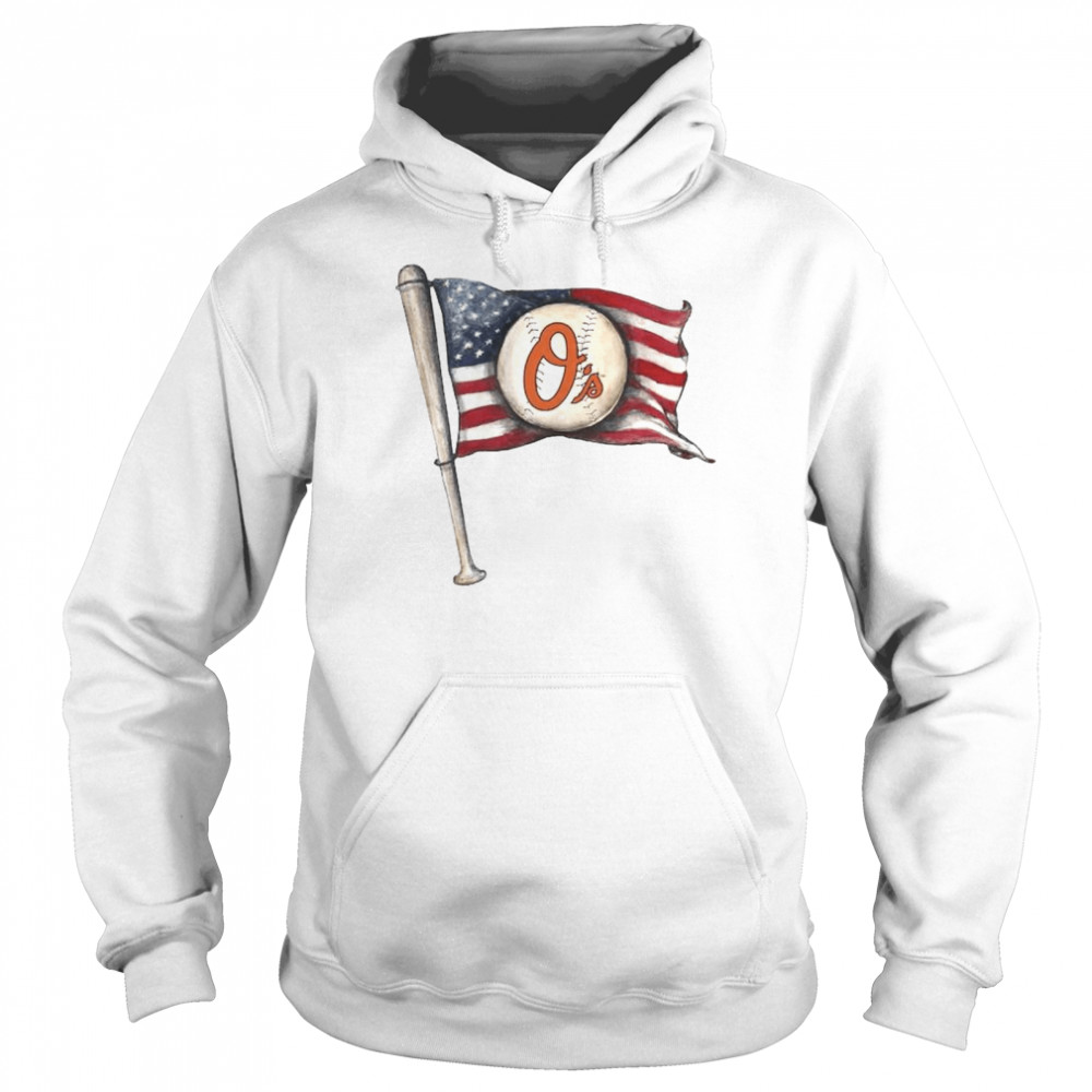 Baltimore Orioles baseball American flag shirt Unisex Hoodie