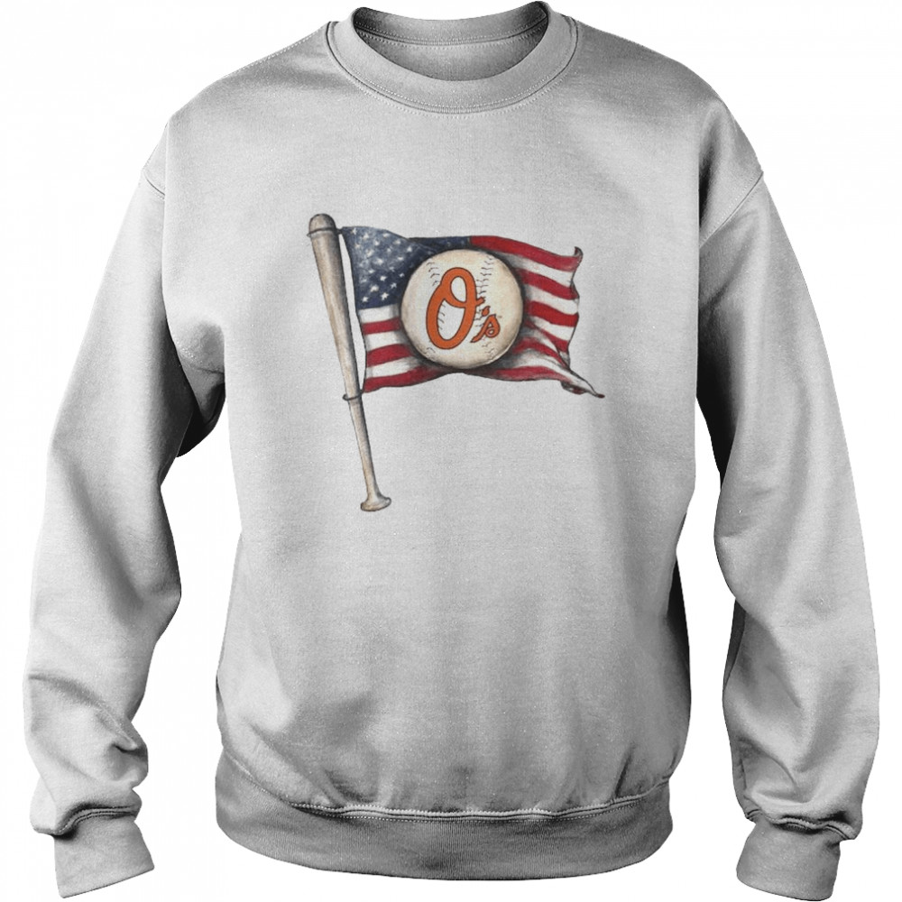 Baltimore Orioles baseball American flag shirt Unisex Sweatshirt