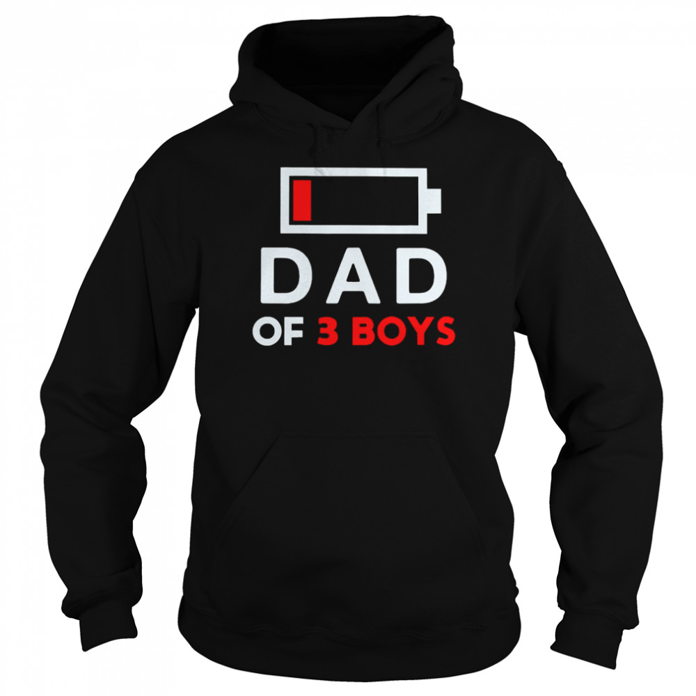 Family Lover Dad Of 3 Boys  Unisex Hoodie
