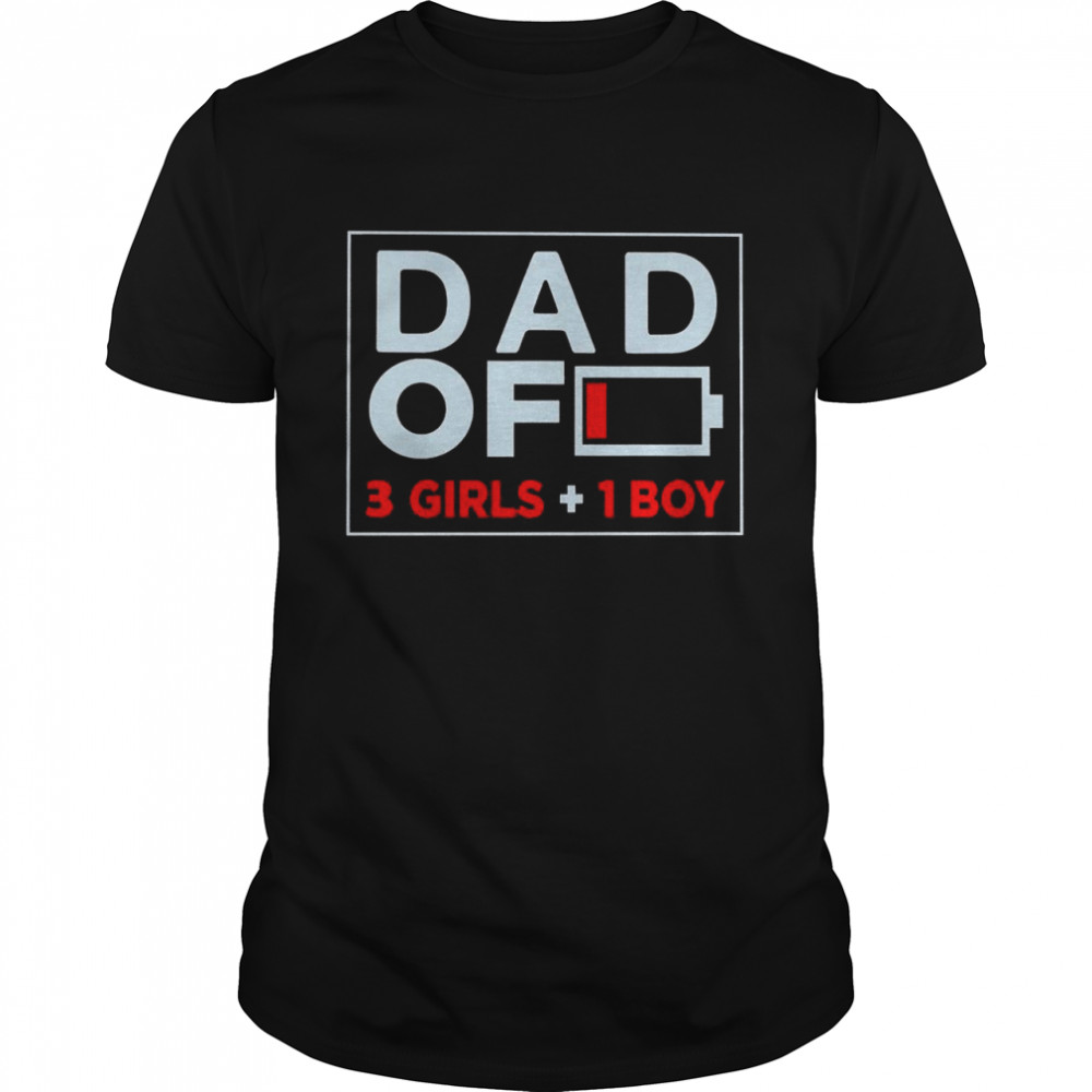 Family Lover Dad Of 3 Girls 1 Boy  Classic Men's T-shirt