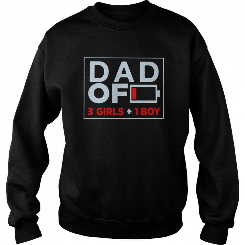 Family Lover Dad Of 3 Girls 1 Boy  Unisex Sweatshirt