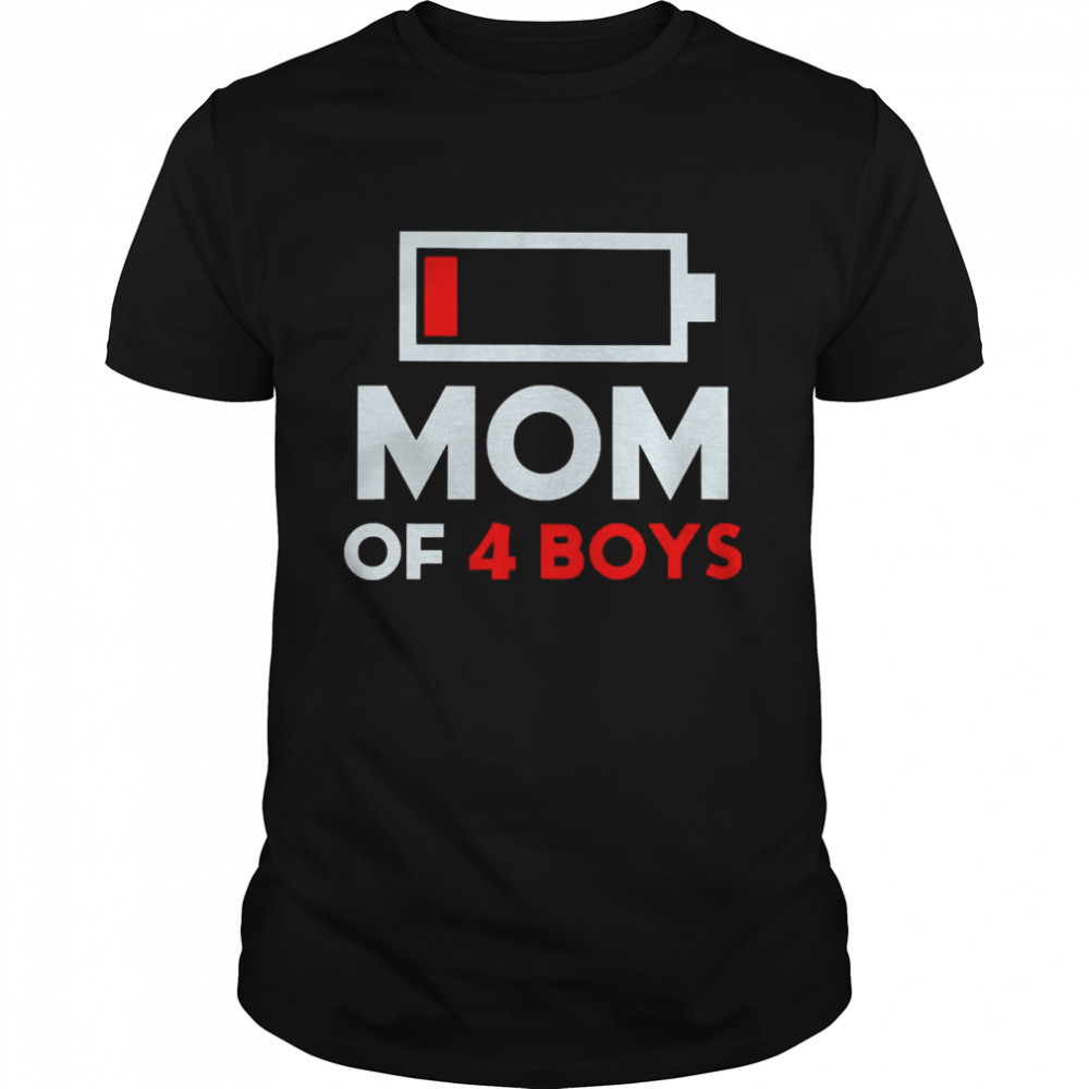 Family Lover Mom Of 4 Boys Shirts