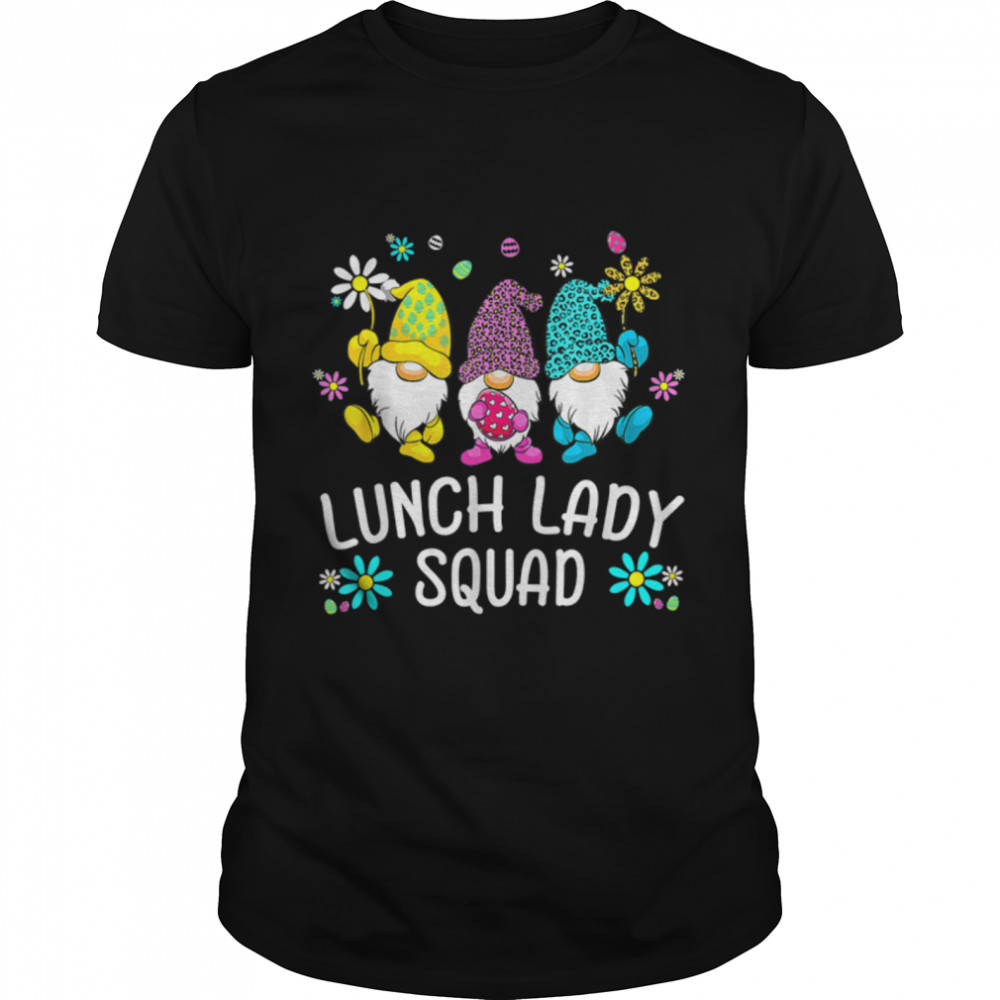 Cute Easter Day Gnome Love Lunch Lady Women Matching T-Shirt B09VX53QY4s