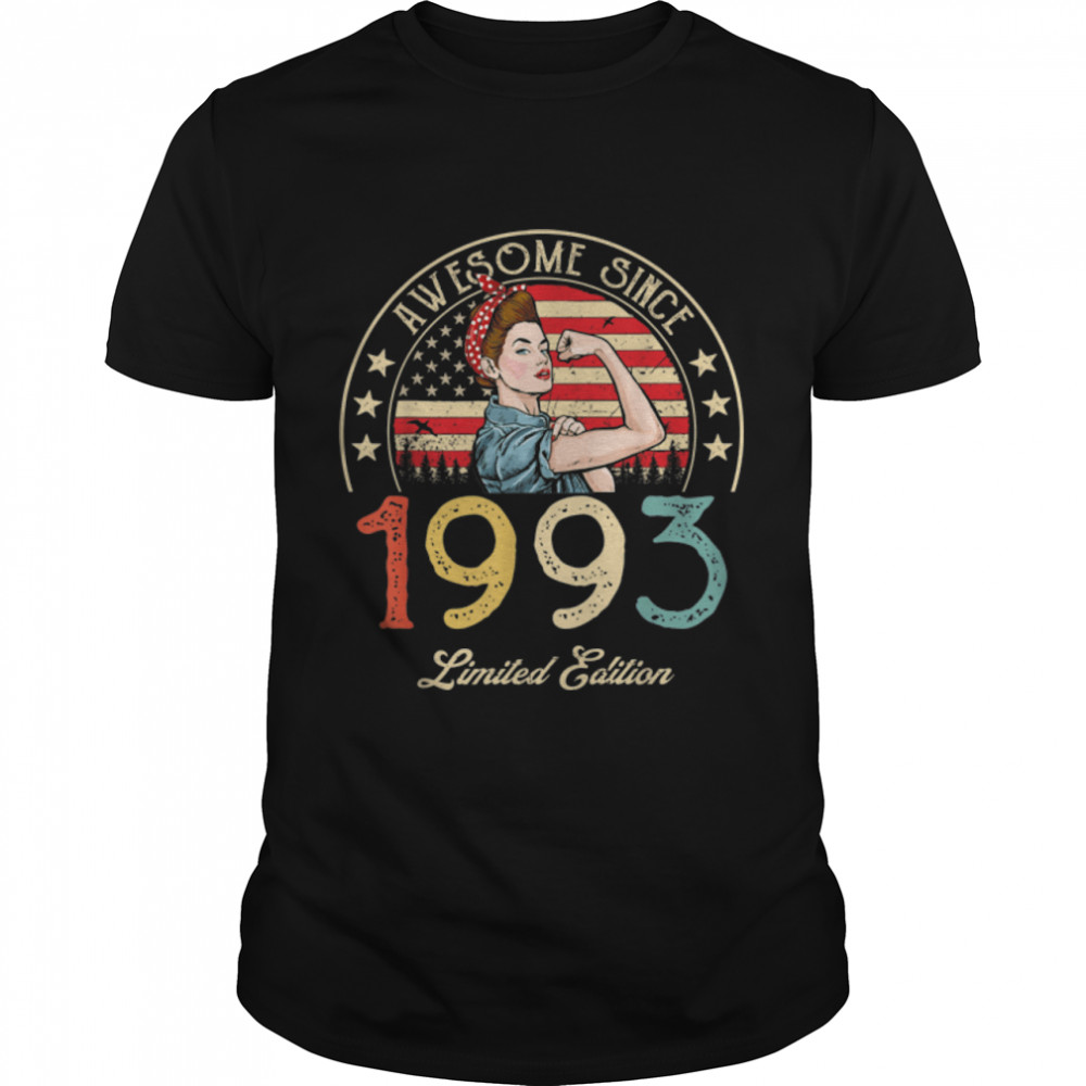 Awesome Since 1993 Vintage 1993 29th Birthday 29 Years Old T-Shirt B09VYW8GG9s