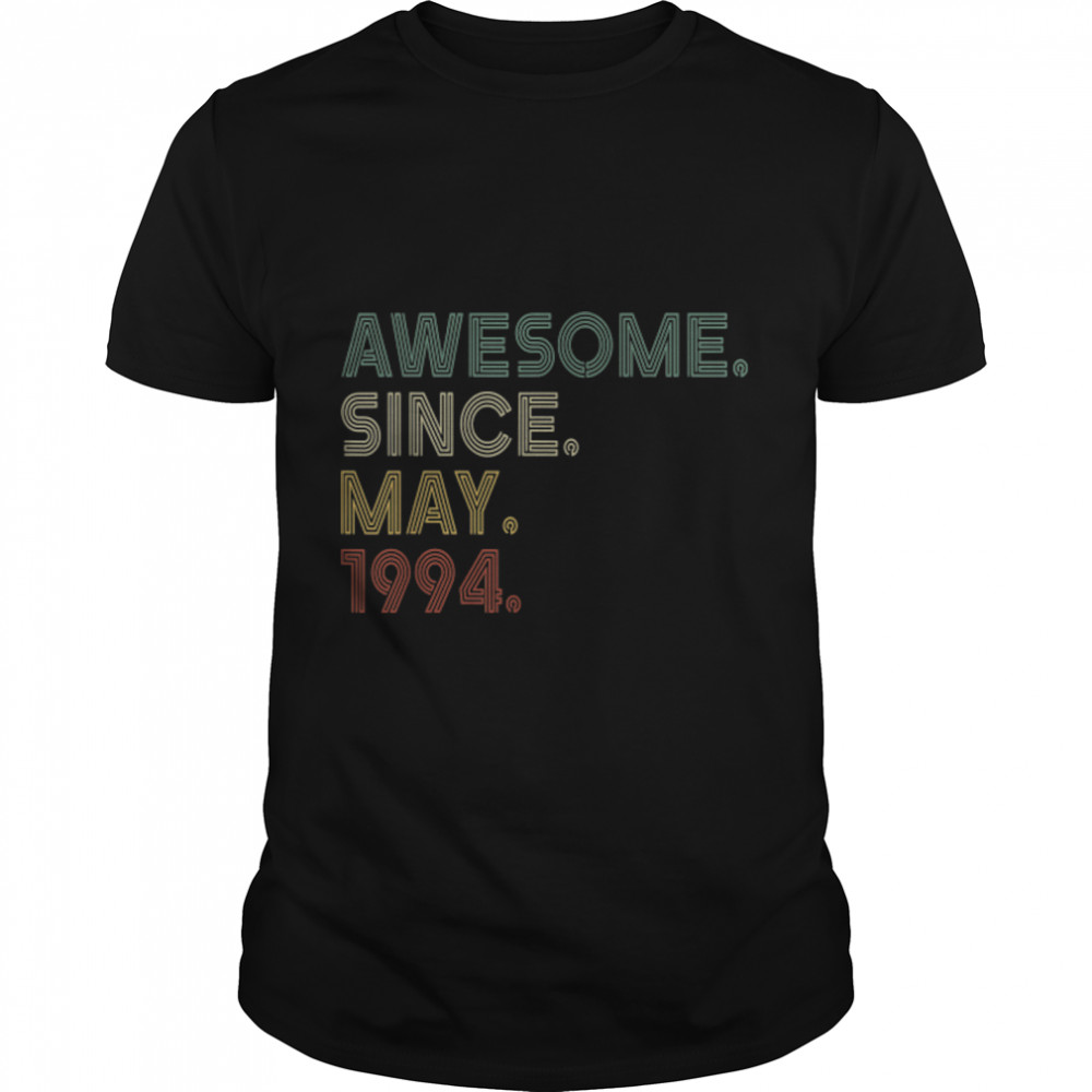 Vintage 28th Birthday Awesome Since May 1994 28 Years Old T-Shirt B09VZ1TTB9s