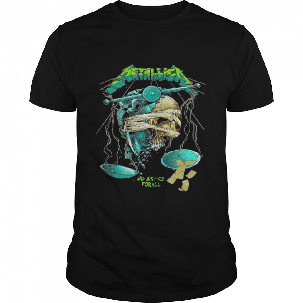 Metallica and Justice for all skull shirts