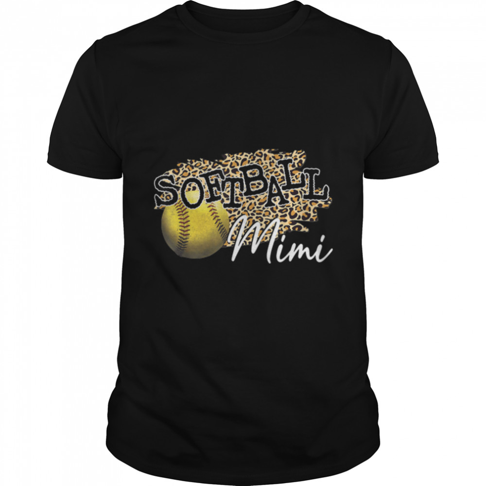 Softball Mimi Leopard - Softball Mimi T-Shirt B09W5GGPL6s
