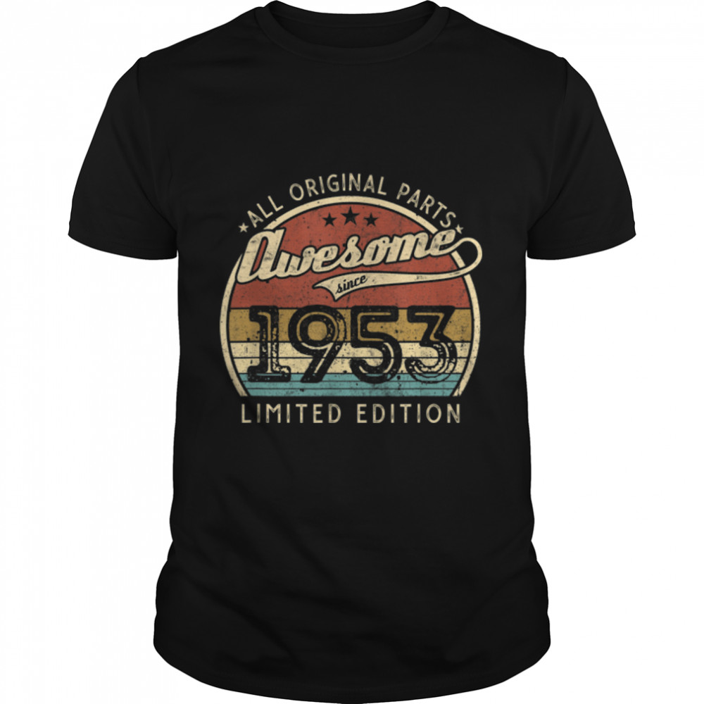 Retro Vintage 1953 Limited Edition 69th Birthday 69 Year Old T-Shirt B09W8LZT5S
