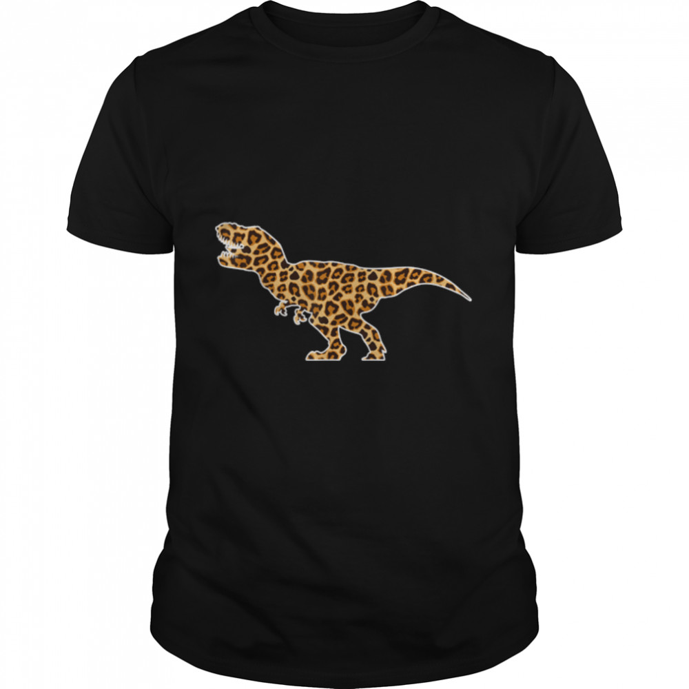 T-REX Lover Pet Animal Print Leopard Girls Women Dinosaurs T-Shirt B09W91DXFM