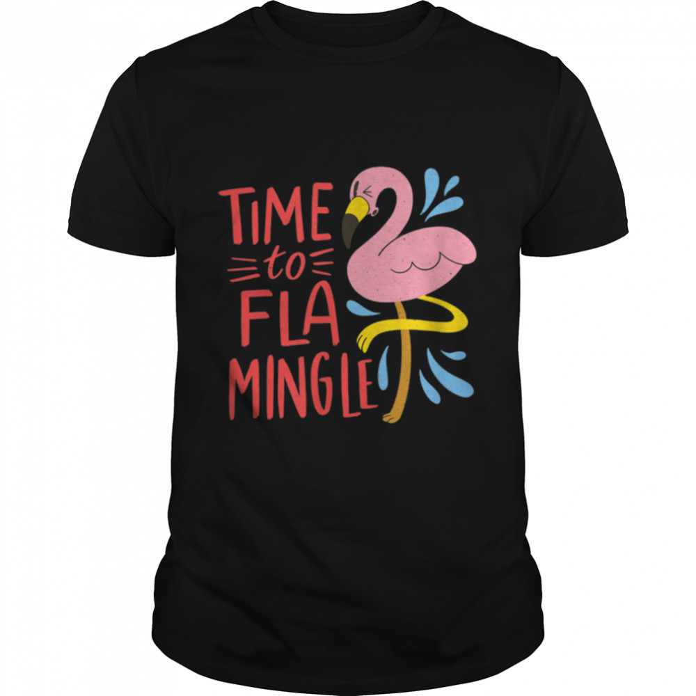 Flamingle Funny Flamingo Tropical Animal T- B09W8XKPZ7 Classic Men's T-shirt
