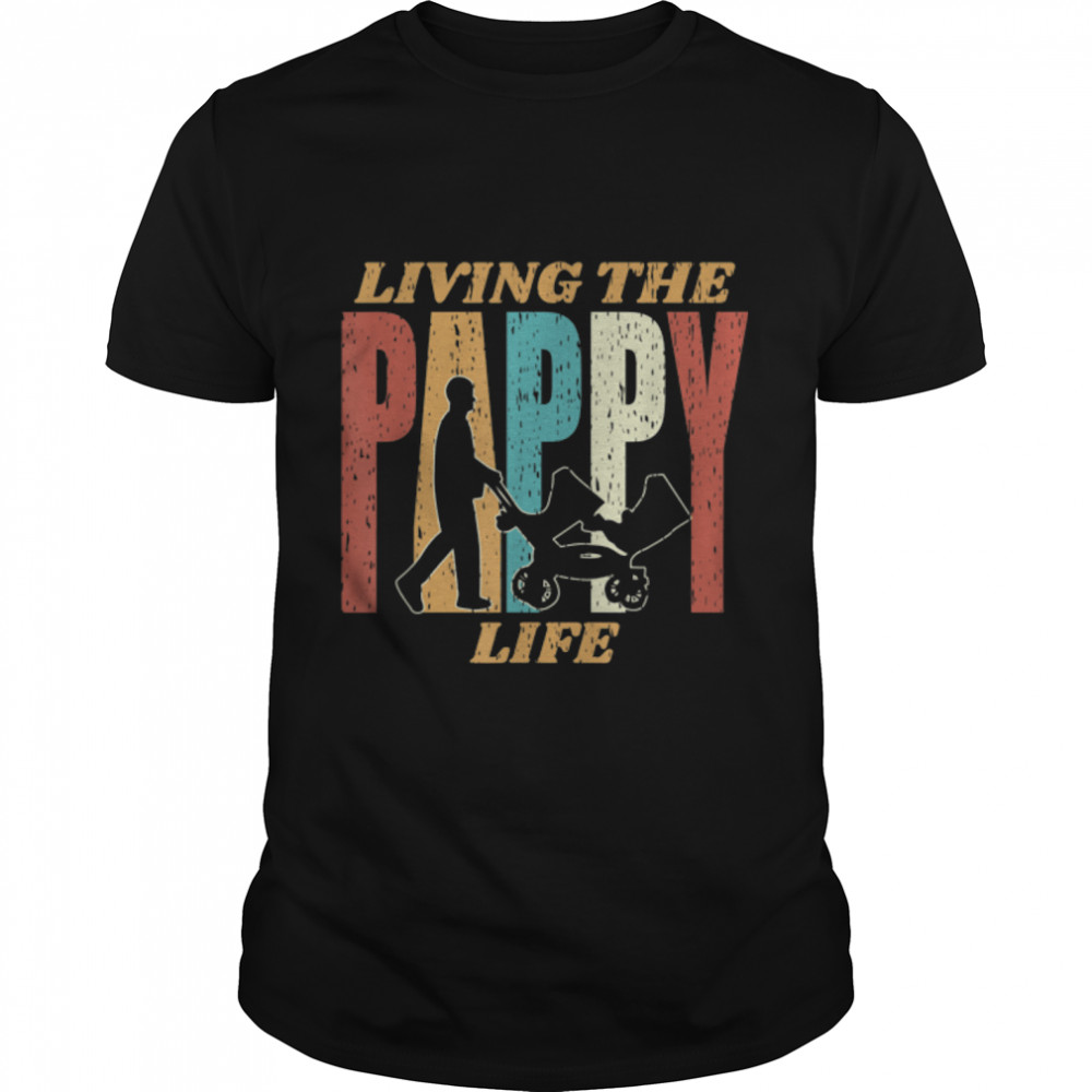 Mens Vintage Living The Pappy of Life Happy Father’s Day T-Shirt B09W8K9DBS