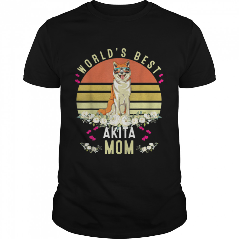 Worlds´ss Bests Akitas Moms Dogs Mamas Funnys T-Shirts B09W9L7B2Zs