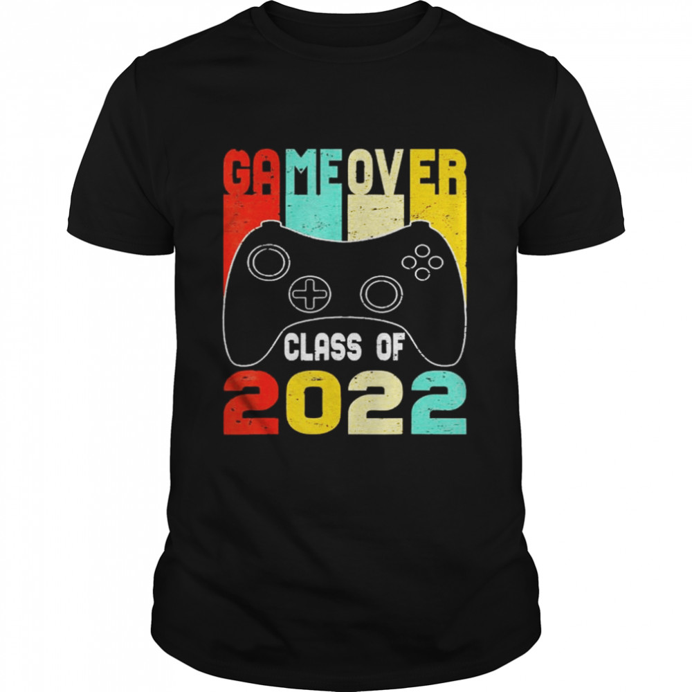 Game Over Class Of 2022 Video Games Vintage Graduation Gamer T-Shirts