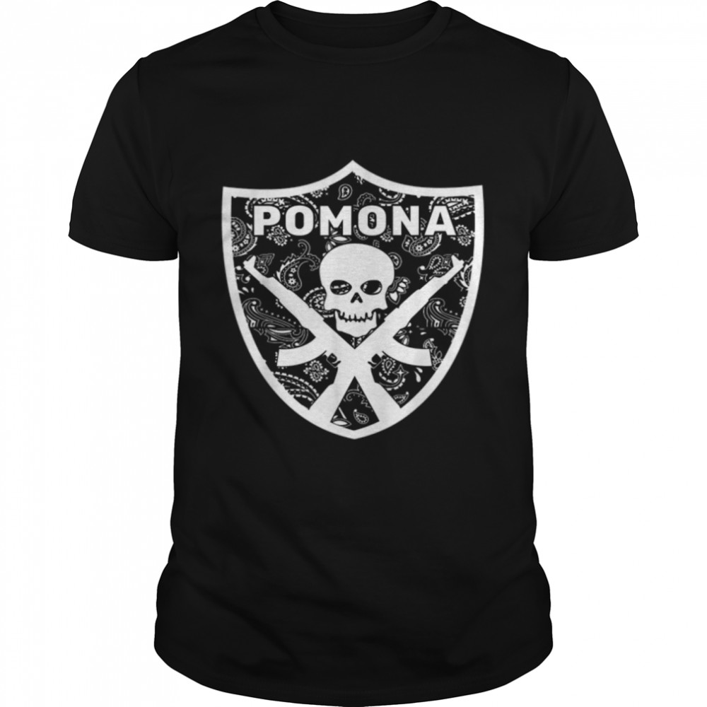 Pomona Skull AK-47 Hip-Hop Rap T-Shirt B09WDCFKSVs