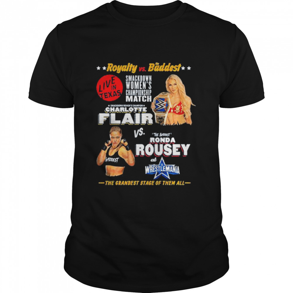 WrestleMania 38 Charlotte Flair vs Ronda Rousey Match T-shirt Classic Men's T-shirt