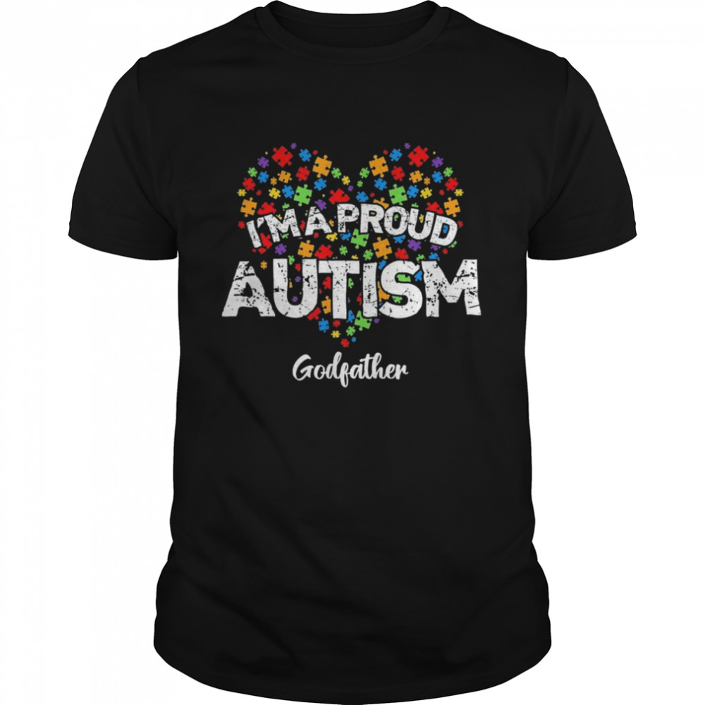 Autism Awareness I’m a Proud Autism Godfather  Classic Men's T-shirt