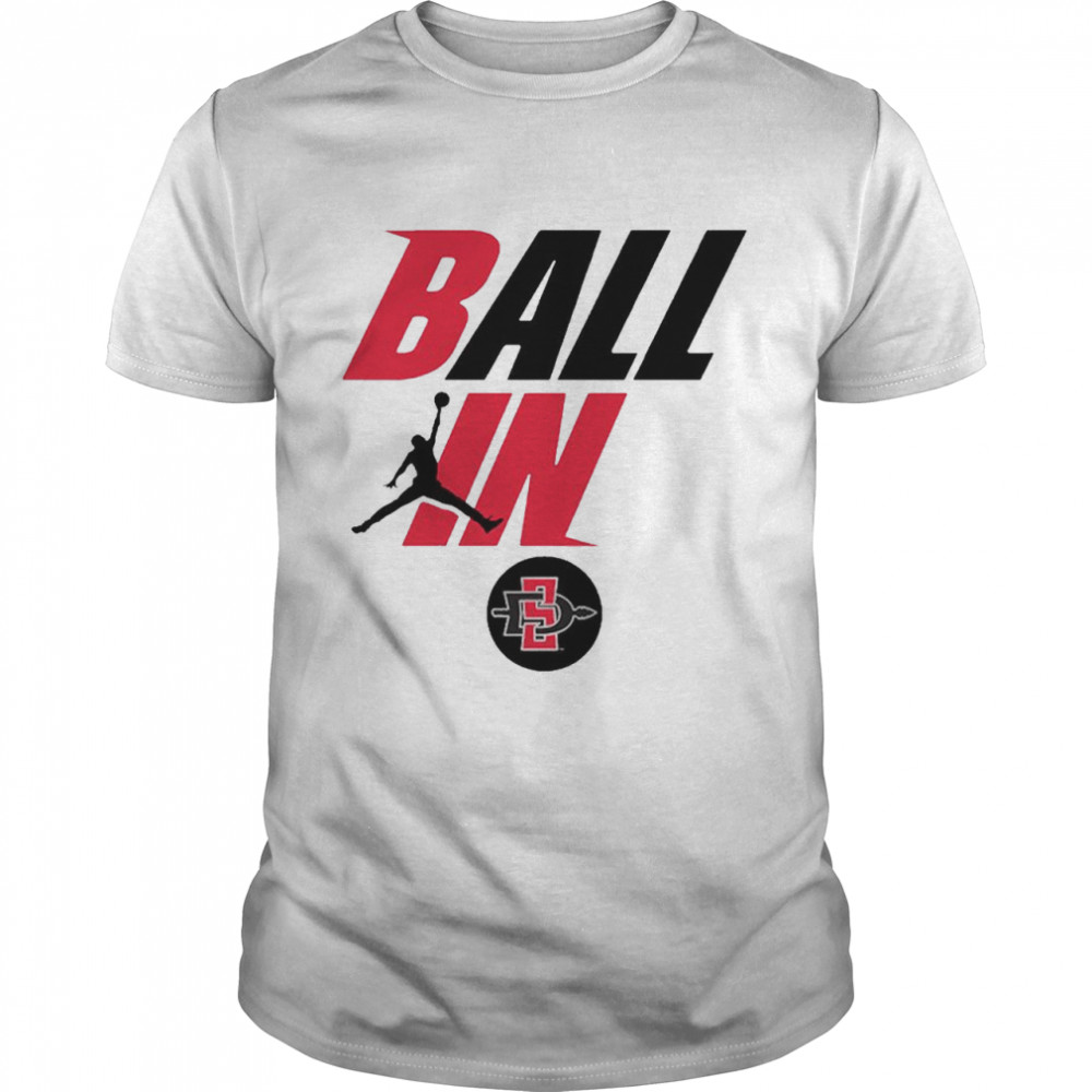 SDSU Basketball Ball In Womens shirts