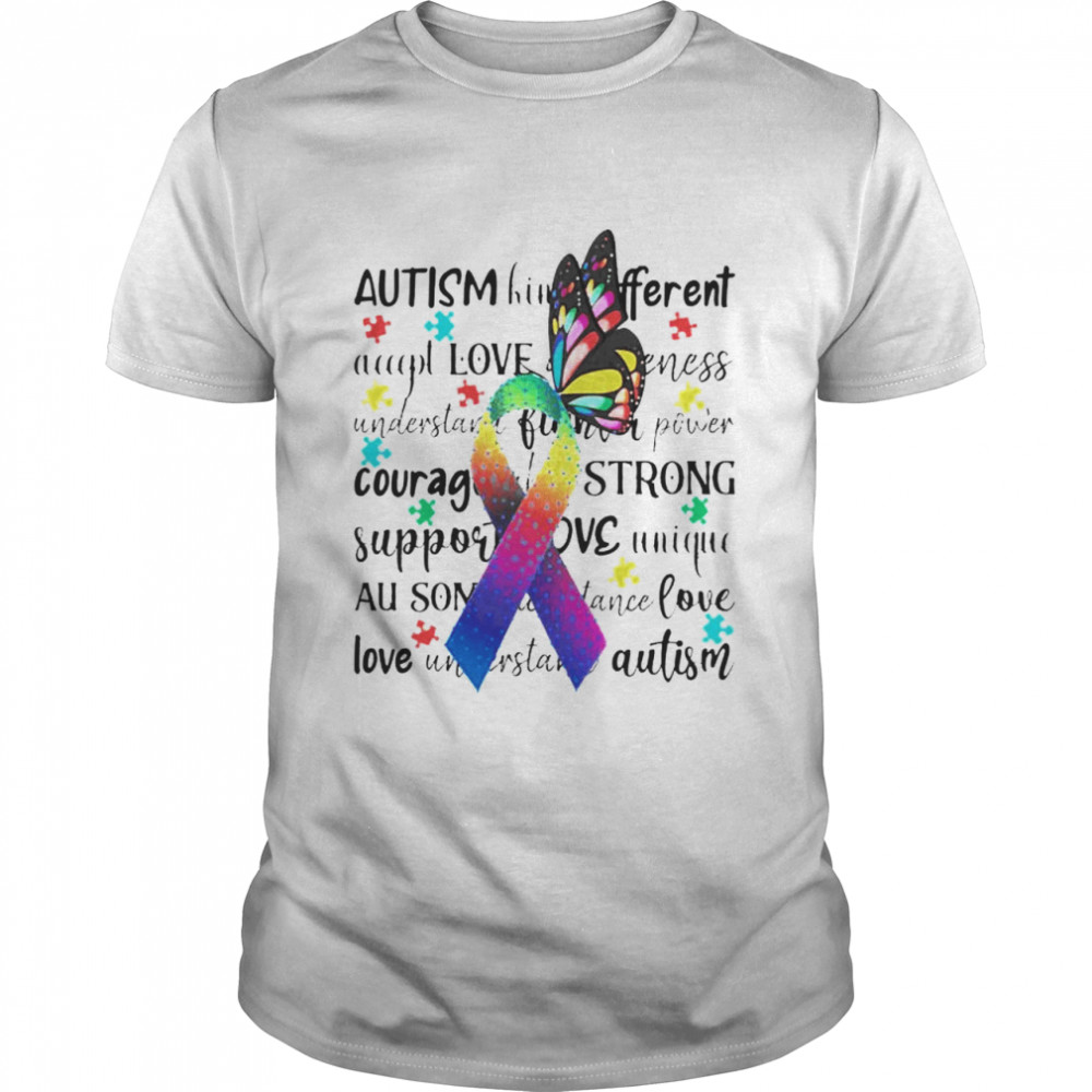 Autism acceptance butterfly different is beautiful T-shirt Classic Men's T-shirt