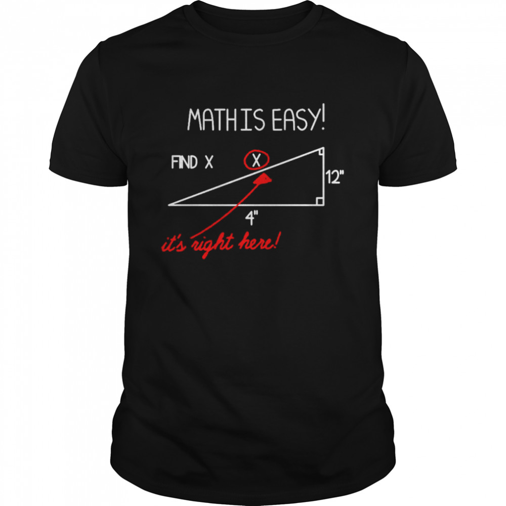 Math is easy its’s right here shirts