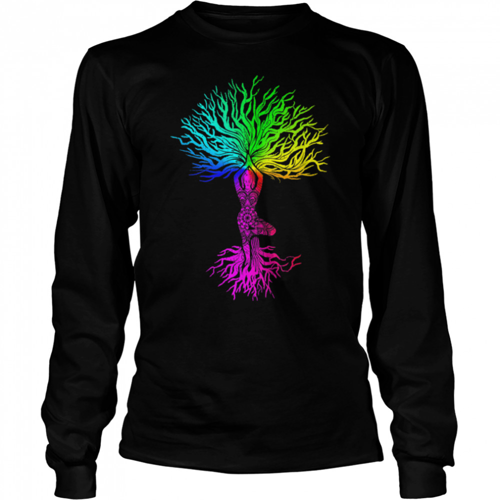 Chakra Tree Of Life Mandala Zen Yoga Om Symbol Buddhism T- B09WZLBTSD Long Sleeved T-shirt