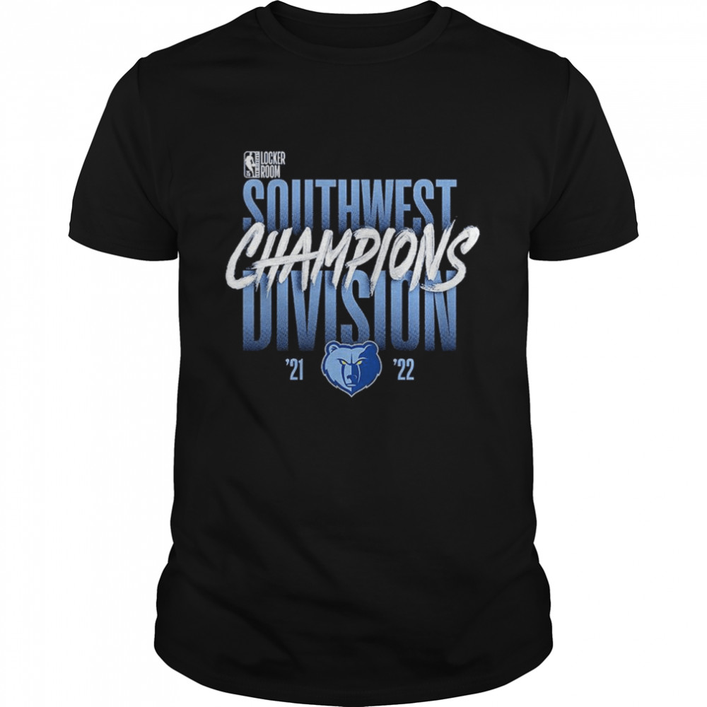Memphis Grizzlies 2022 Southwest Division Champions Locker Room T-Shirt