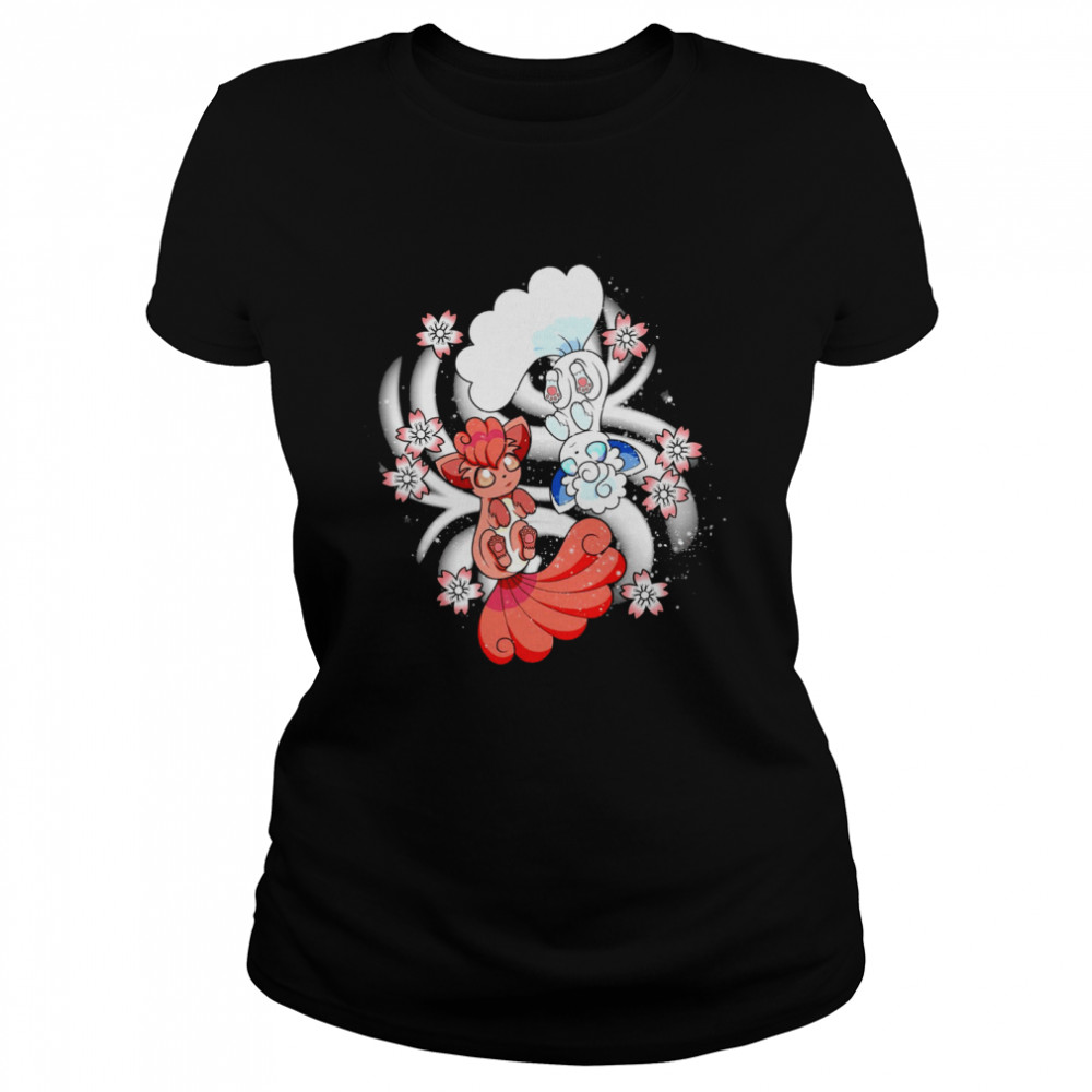 Pokemon Yin and Yang Vulpix fox monsters shirt Classic Women's T-shirt