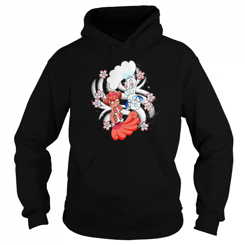 Pokemon Yin and Yang Vulpix fox monsters shirt Unisex Hoodie