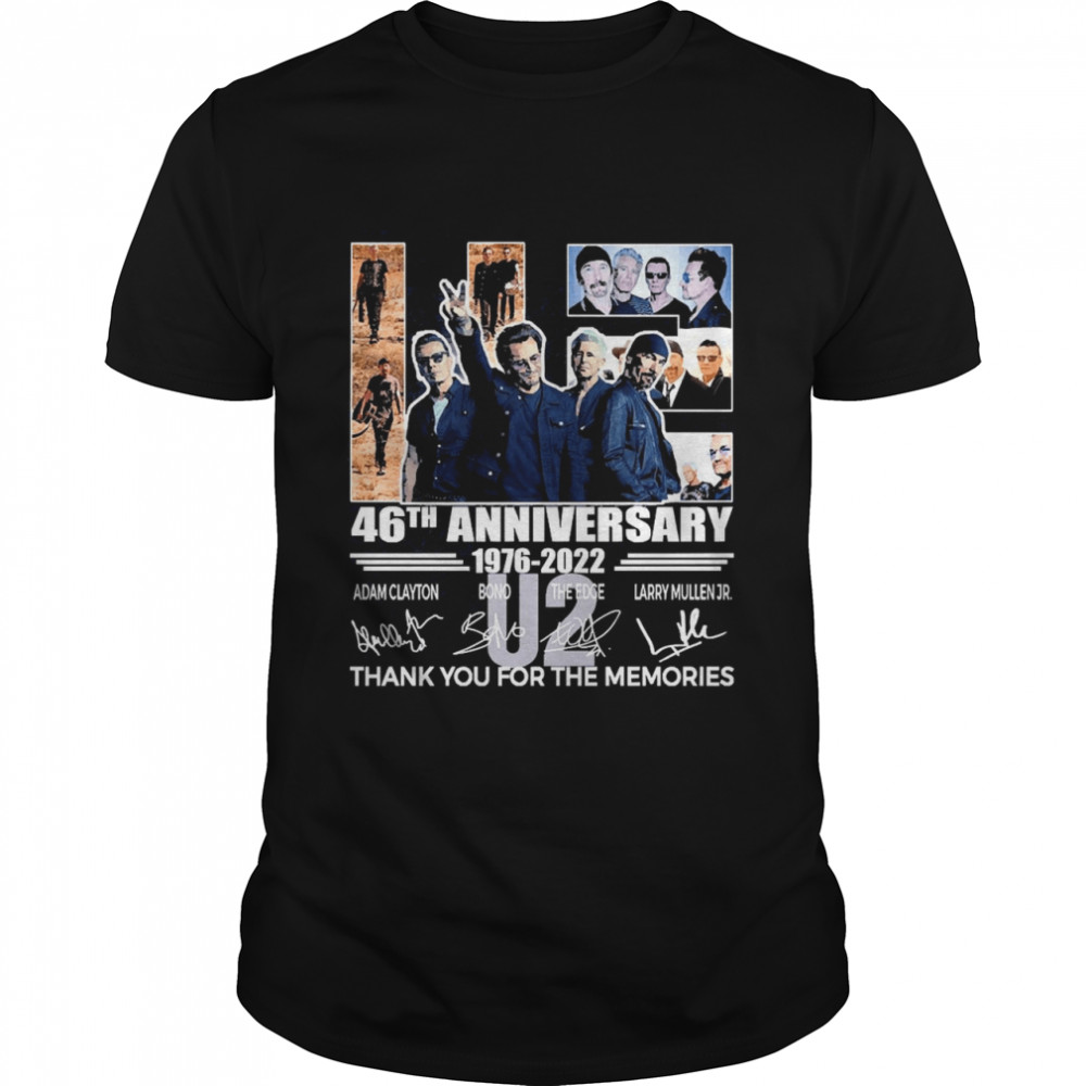 U2 46th Anniversary 1876-2022 Signature Thank You For The Memories Shirts