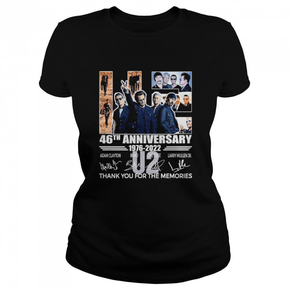 U2 46th Anniversary 1876-2022 Signature Thank You For The Memories Classic Women's T-shirt