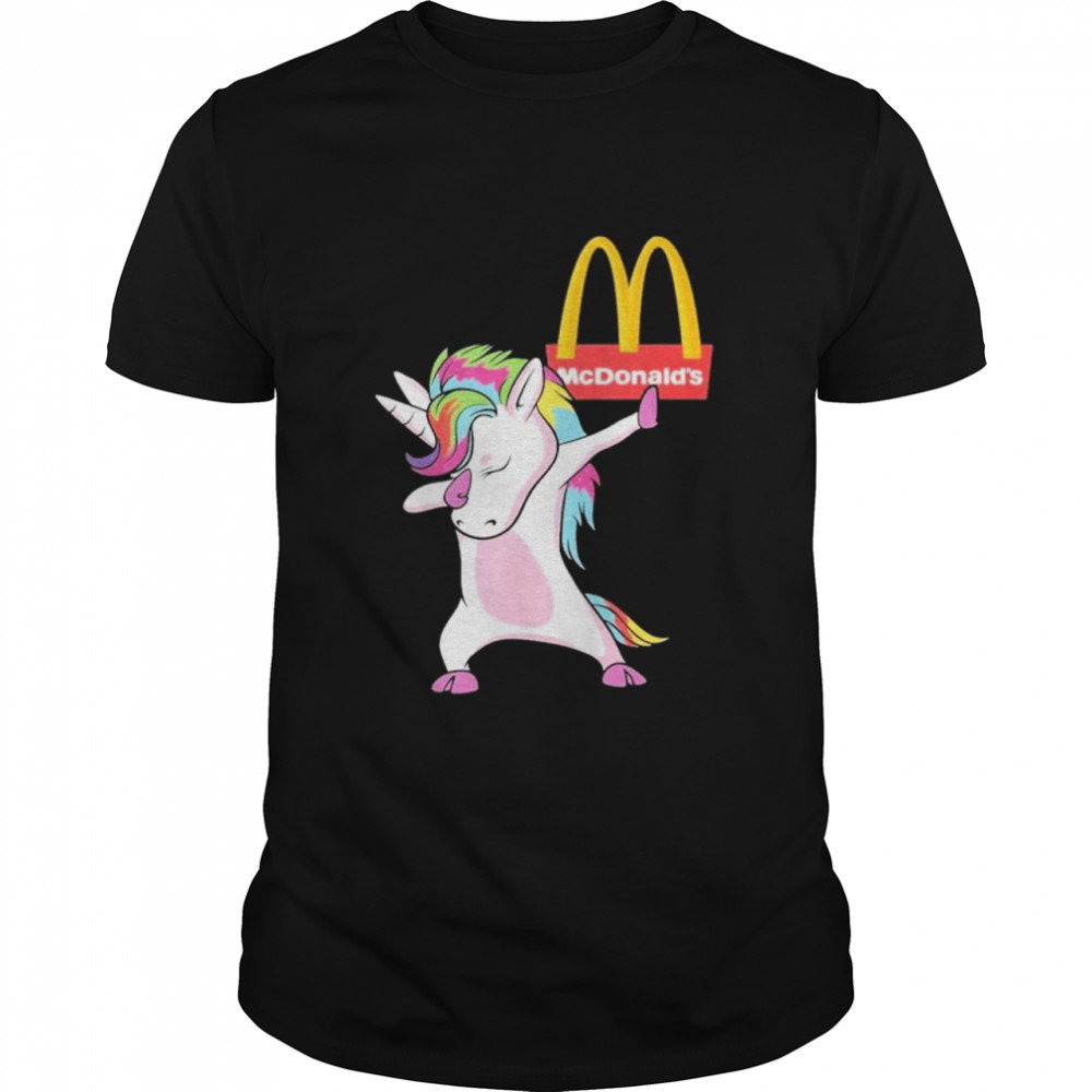 Unicorn mc donalds logo shirt Classic Men's T-shirt