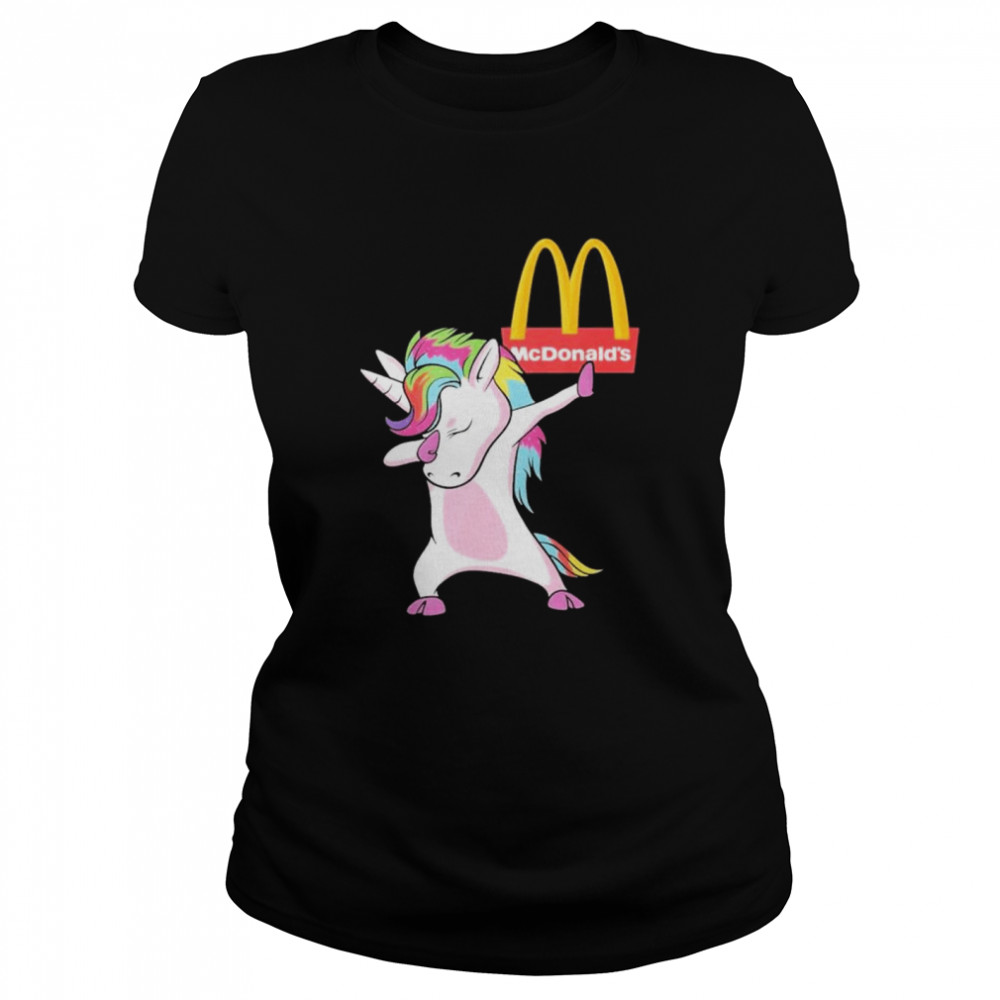 Unicorn mc donalds logo shirt Classic Women's T-shirt