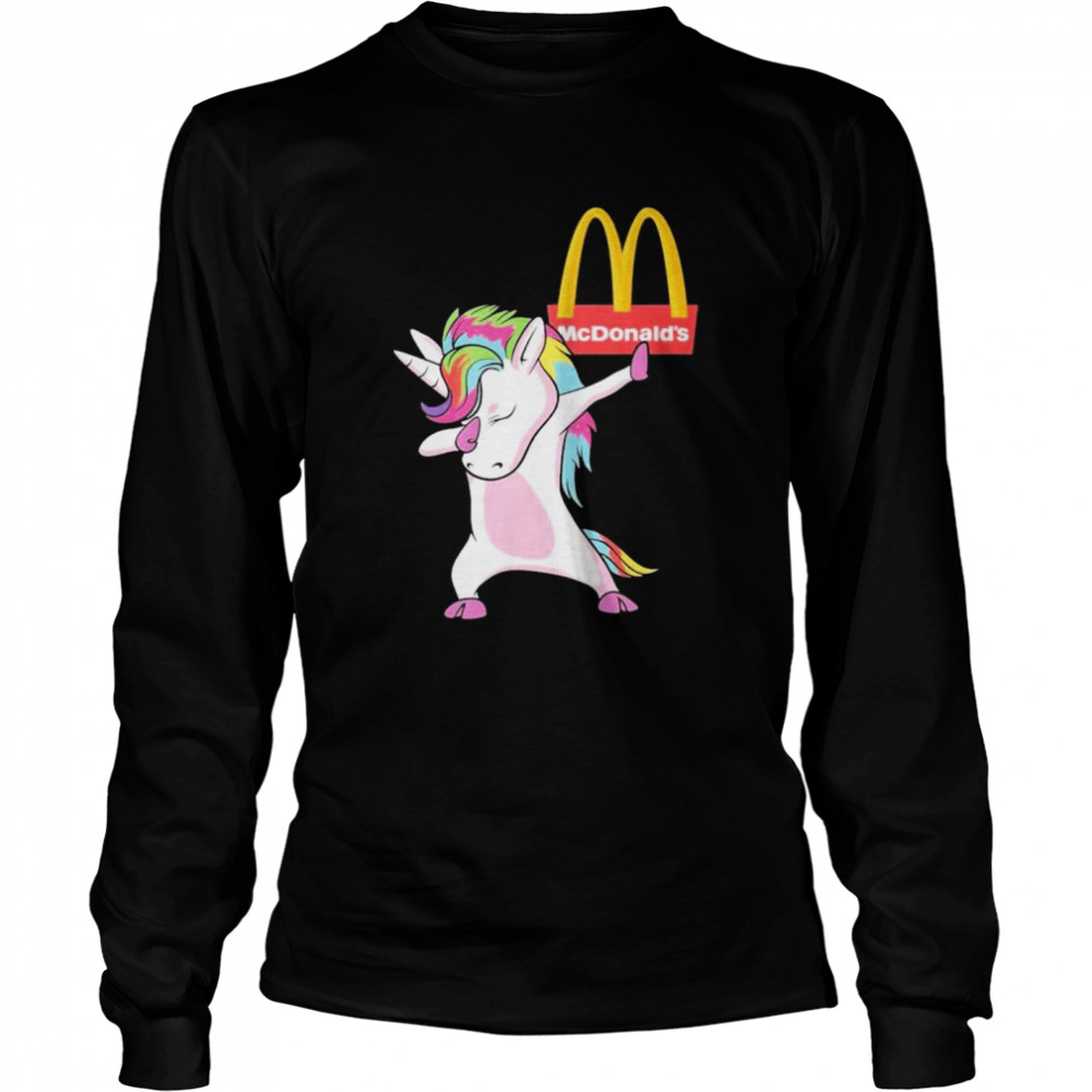 Unicorn mc donalds logo shirt Long Sleeved T-shirt