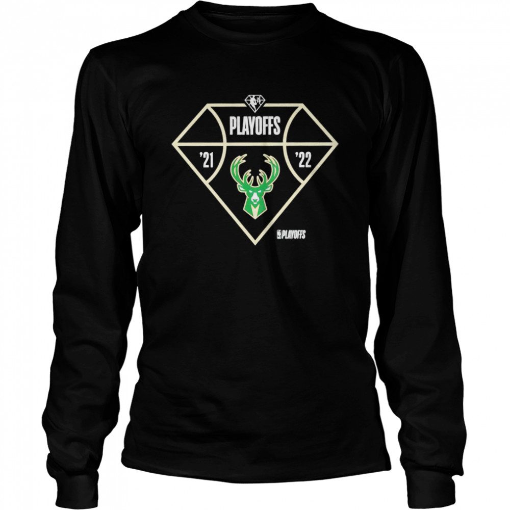 Milwaukee Bucks 2022 NBA Playoffs Diamond Tip Off shirt Long Sleeved T-shirt
