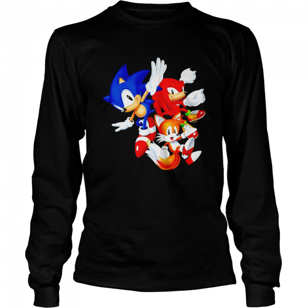 Sonic The Hedgehog Classic Friends characters T-shirt Long Sleeved T-shirt