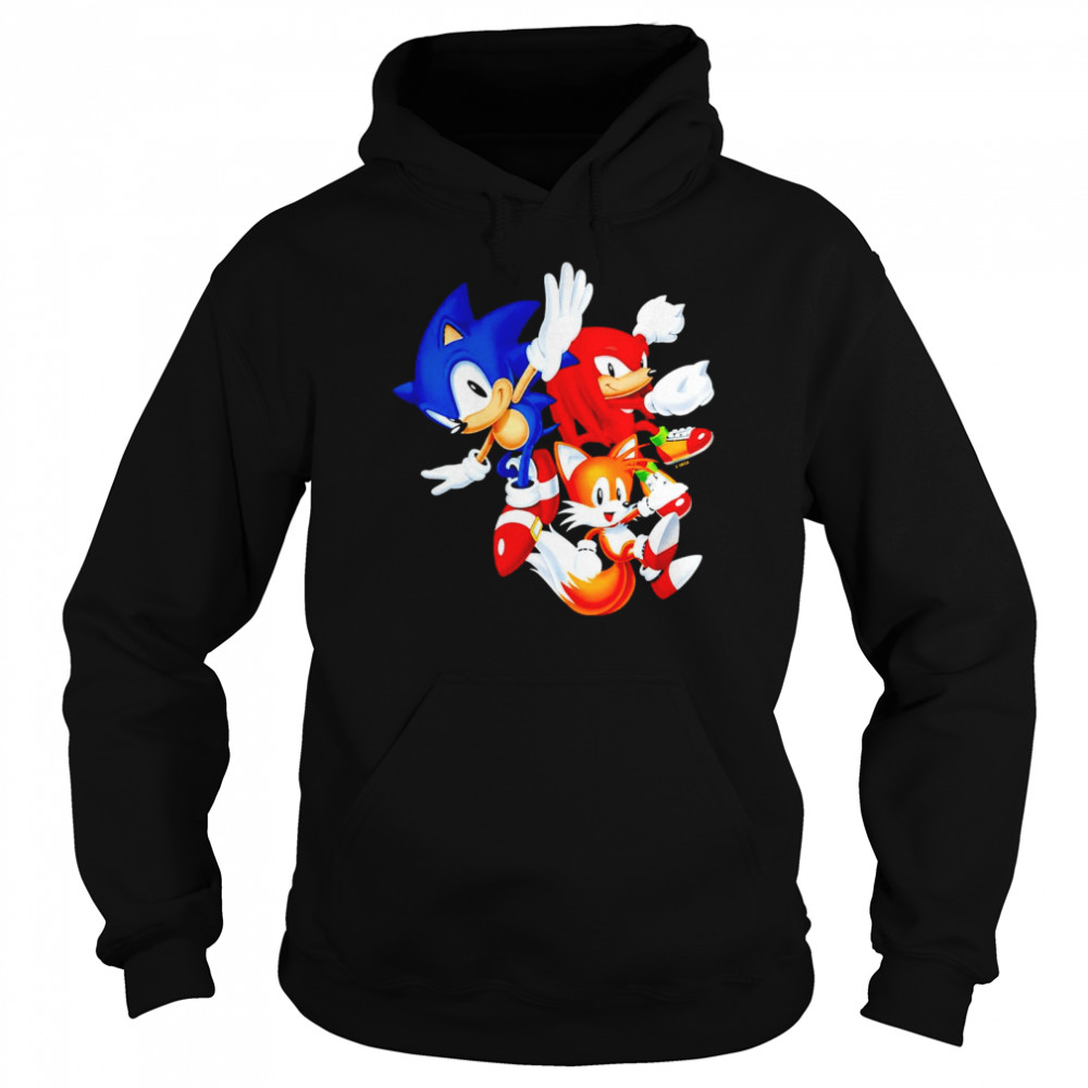 Sonic The Hedgehog Classic Friends characters T-shirt Unisex Hoodie