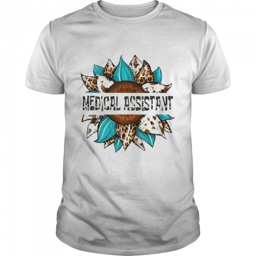 Medical Assistant Leopard Sunflower Shirt