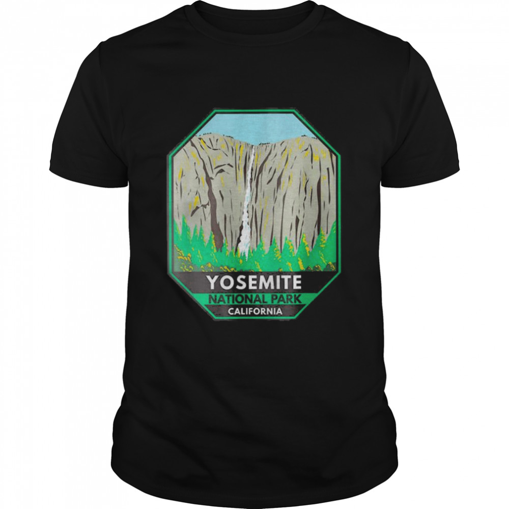 Yosemite Camping T-Shirt Yosemite National Park Ribbon Falls California Vintage Camping T-Shirts