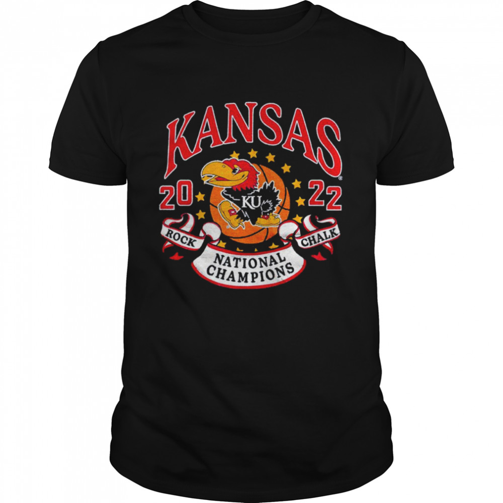 2022 KU National Champions Rock Chalk shirts