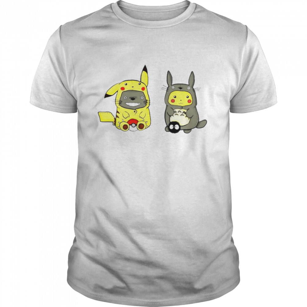 Pikachu and Toronto face change shirts