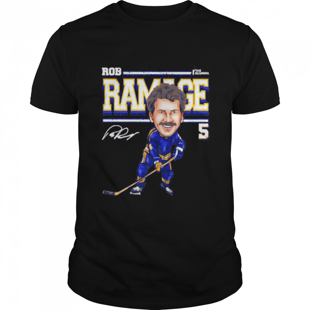 St. Louis Blues Rob Ramage cartoon signature shirt