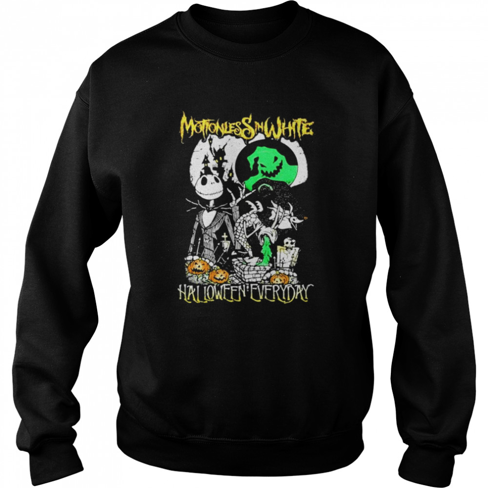 Jack Skellington Motionless in white halloween everyday shirt Unisex Sweatshirt