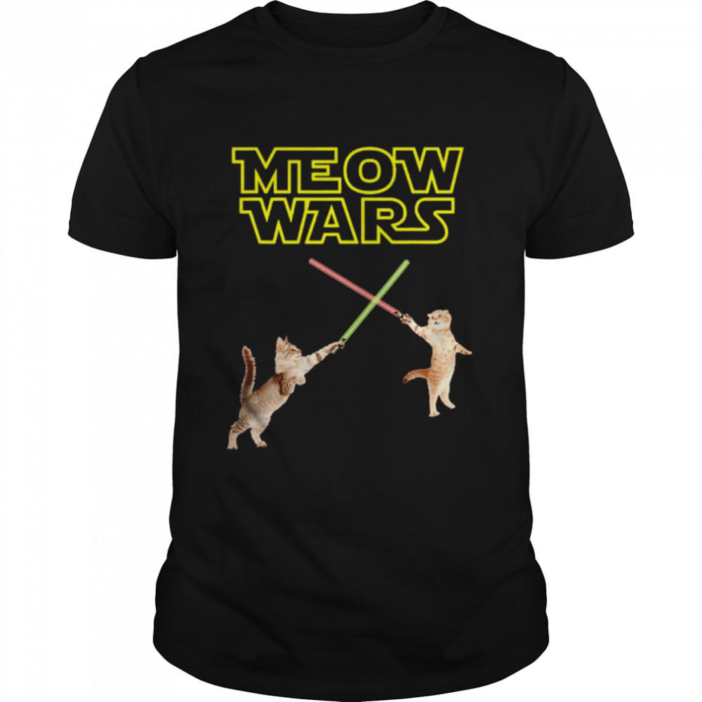 Meow Wars funny Cat lover pop art shirt