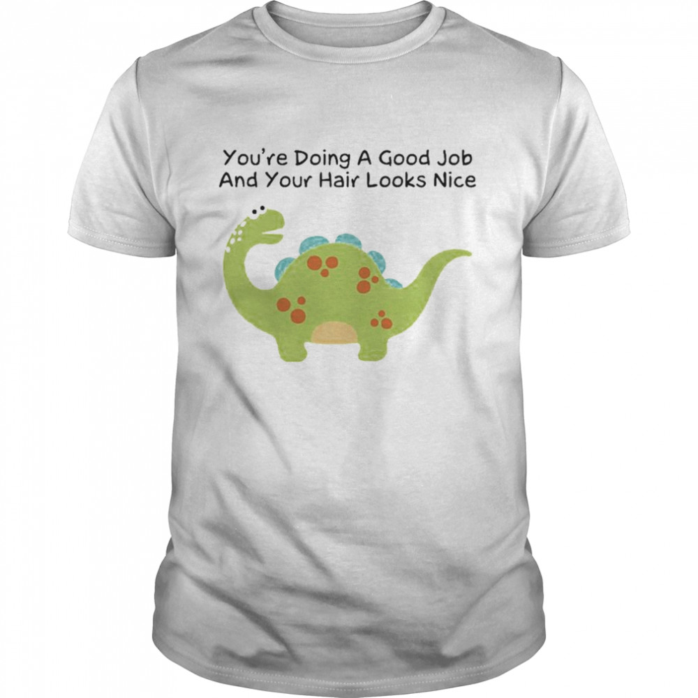 Dinosaur Funny Shirt You Are Doing A Good Job And Your Hair Looks Nice T-Shirt