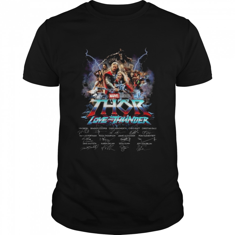 Marvel Studios Thor Love And Thunder 2022 signatures shirt