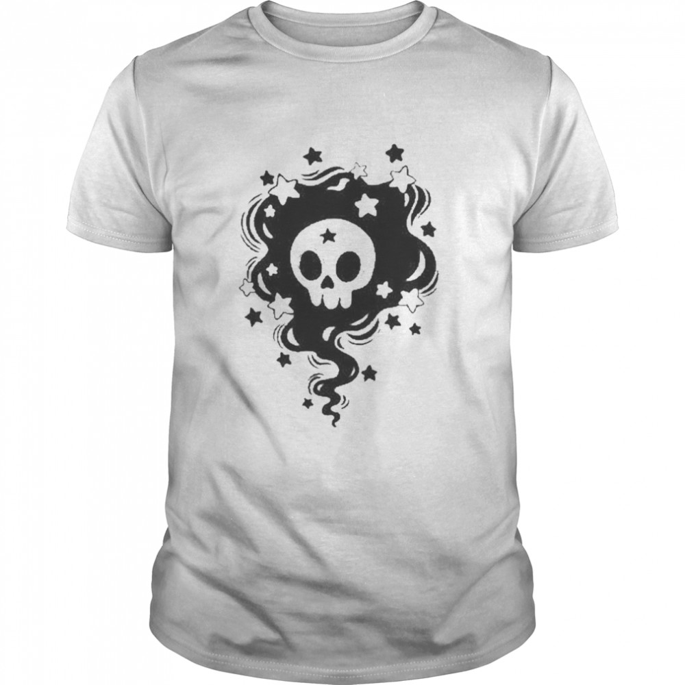 Skull Black Magic Swirl Design T-Shirts