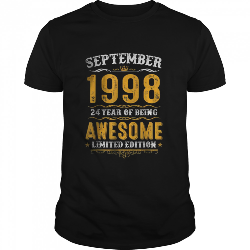 Awesome Since September 1998 24 Year of Being T-Shirts