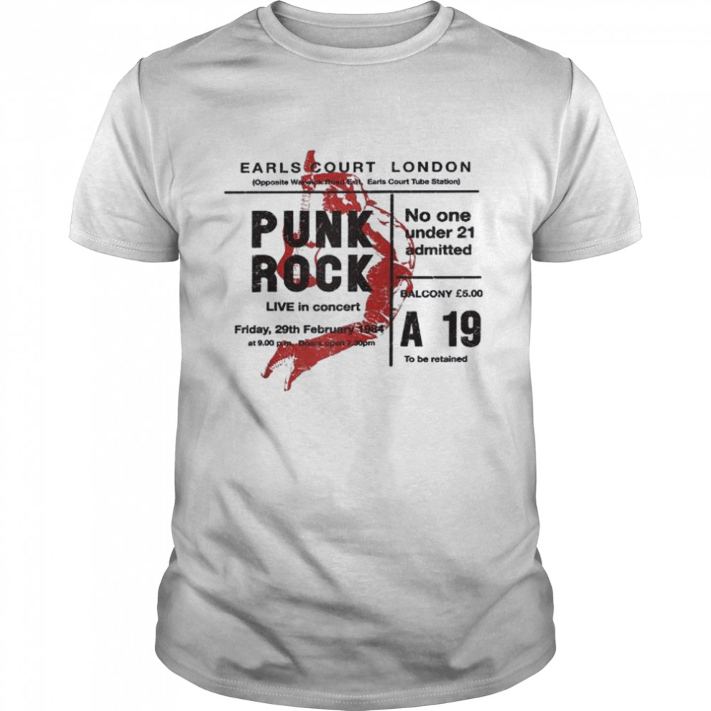 Punk Rock 80er Jahre Konzert Vintage Ticket Retro Raglan Shirt