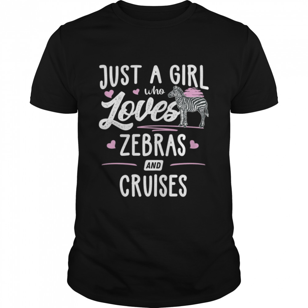 Just A Girl Who Loves Zebras And Cruises Geschenk für Frauen Langarmshirt Shirt