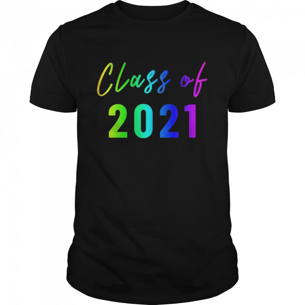 Klasse von 2021 Rainbow Art High School College Senior Shirts